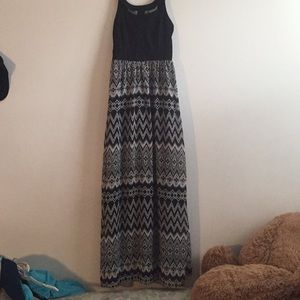 A black and white dress